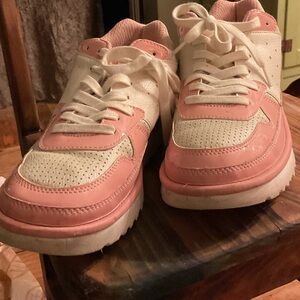 UGG Women's Pink and White Sneakers (peachy) W11
